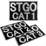 Abnormal Load STGO CAT 1 2 3 Truck Novelty Pressed metal Plate 12x8 black silver