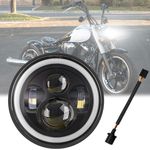For Yamaha V-Star XVS 650 950 1100 1300 Classic Stryker 7"inch LED Headlight DRL