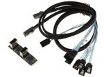 M.2 Card. 8 SATA 3.0 6Gbps Ports For M2 PCIe 3.0 M or B+M Key + Cables