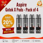 Aspire Gotek X Replacement Pods XL 0.6Ω / 0.8Ω - Pack Of 4 - UK Fast Dispatch