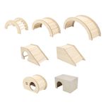 Wood Small Animal Hideout Small Pet Castle Home for Guinea Pig Small Pets