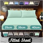 Fitted Sheet 25cm, 35cm & 40cm Deep 400TC Egyptian Cotton Single Double King UK