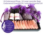 Lavender Bags, Cedar Wood Rings, with/out Essential Oils, Natural Anti Moth,