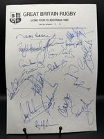 British Lions 1989 Australia X 18 Hand Signed +Photo -From Collectors Estate