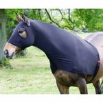 SHIRES LYCRA FULL FACE STRETCH HOOD WITH ZIP UP NECK PONY HORSE MANE COVER