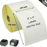 4x6" Direct Thermal Labels 500/Roll Compatible With Zebra ZD421T ZD420D Printer