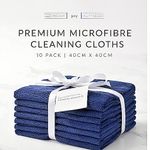 Microfibre Cloths 10 Pack 300GSM XL 30x30 30x40 40x40cm Car Home Kitchen Mirrors