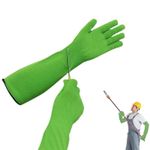 UK Long Gardening Gloves Green Scratch Proof Arm Protection Women Men