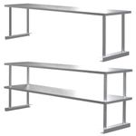 Commercial Catering Stainless Steel Over Shelf Kitchen Prep Work Bench Topshelf