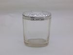Edwardian 1904 Sterling Silver & Glass Dressing Table Jar Hallmarked London
