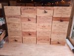 Wooden Wine Box Crate ~ CLEARANCE BOXES ~ 6 bottle. French, Storage, Office, CD