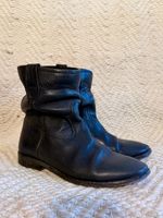 Isabel Marant Black Leather Jenny Slouch Ankle Boots Boho Festival Vintage