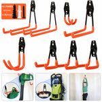 8 Pack Garage Hooks Heavy Duty Wall Mount Utility Hooks Hangers for Garden Tools