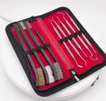 9-Piece Gun Cleaning Brush Set Stainless Steel Wire Nylon Hook Tool Kit