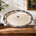 Amazing Large Antique Silverplate Regatta Trophy Presentation Tray Nautical
