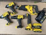Stanley FATMAX V20 18v 5 piece cordless tool kit + batteries & charger