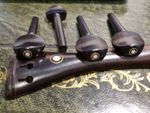 Violin Peg Set of 4 all Ebony, naturally shaded 4/4 Paris Eye inset to match