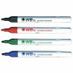 Permanent or Dry Wipe Bullet Tips White Board Pen Markers Black Blue Red Green