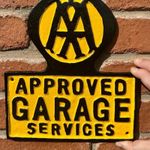 'Approved Garage' Cast Iron Automobilia Sign 