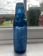Blue Wadsworth mineral water codd bottle