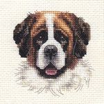 SAINT BERNARD, dog Full cross stitch kit with all materials *Fido Stitch Studio