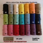 Coloured jute twine 1.5 - 2mm Natural Shabby String Shank Craft Garden Burlap