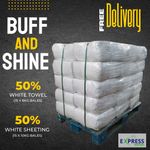 Pallet White Terry Towel & Lint-Free Sheeting Cleaning Rags Wipers Wiping Cloths