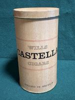 Vintage Wills Castella Cigars Tin With Lid Rolled In UK - Tobacciana Advertising