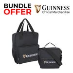 Guinness 9L & 16L Cooler Bag Bundle Lunch Picnic Insulated BBQ Set Black