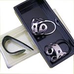 BANJO PICKS-2 HEAVY STAINLESS STEEL FINGER 1 PLASTIC THUMB PLECTRUMS BANJO DOBRO