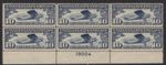 C10  U.S. Airmail Bottom Plate Block 6 Mint, o.g., NH (cv$130.00) Free Shipping