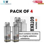 Aspire Gotek X Replacement Pods 0.6Ω 0.8Ω Pack Of 4 - Free Fast Dispatch