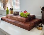 Sussex Professional Chef Large Wood Chopping Board Cutting Block - Bevelled Edge