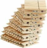 60/30 Wooden Clothes Pegs Clips Washing Line Airer Rotary Garden Dry Laundry UK
