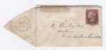 1855 QV 1d PENNY RED STAMP ON COVER + MONTAGUE HOUSE LETTER TO WOLVERHAMPTON