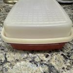 Vintage Tupperware Junior Waffle-Bottom Marinating Container 1518-4 Paprika