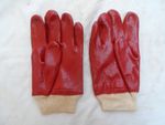 Red PVC Work/Gardening Gloves - Size 9 **PAIR ONLY**