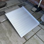 2 x Silver Aluminium Tri-Fold Multi-Fold Access Ramp, Portable Foldable
