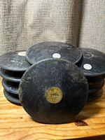 10x 2kg Black Weight Plates Set Marked Weight for Weight Lifting Gym & Training