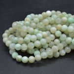 Green Moonstone (Garnierite)  Round Beads - 8mm - 15'', for Jewellery Making