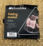Eurohike 4 Slice Folding Lightweight Toaster for Camping Stove Silver Metal