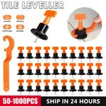 50-1000pcs Tile Leveling System Kit Reusable Tile Spacer Wall Floor Clips Tools