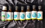 7 x brown glass 50ml Bottles for reuse Apothecary job lot essential oil remedy