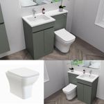 Reed Green Bathroom Combined Furniture 1100mm L Shape Vanity Unit RH LH Basin 
