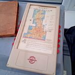 VINTAGE AUTO-MAPIC TOURING CAR SLIDING TRAVEL MAP IN ORIGINAL BOX 1960s STONIERS