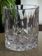 Royal Doulton crystal Seasons Cidese large whisky tumblers 9cm/3 5/8" unused 