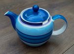 Whittard / Chatsford 1.5pt Hand-Painted Ceramic Teapot Blue Stripe VGC