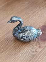 Vintage Silver Plated Model Of A Swan Heavy 2.5" Tall × 3" Wide. Nicely Modelled