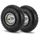 10 Inch 4.10/3.50-4 Pneumatic Tyres Sack Truck Trolley Wheel Barrow Garden Hand