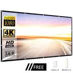 60"-150" Projector Screen HD Foldable Projection Curtain Outdoor Home Theater UK